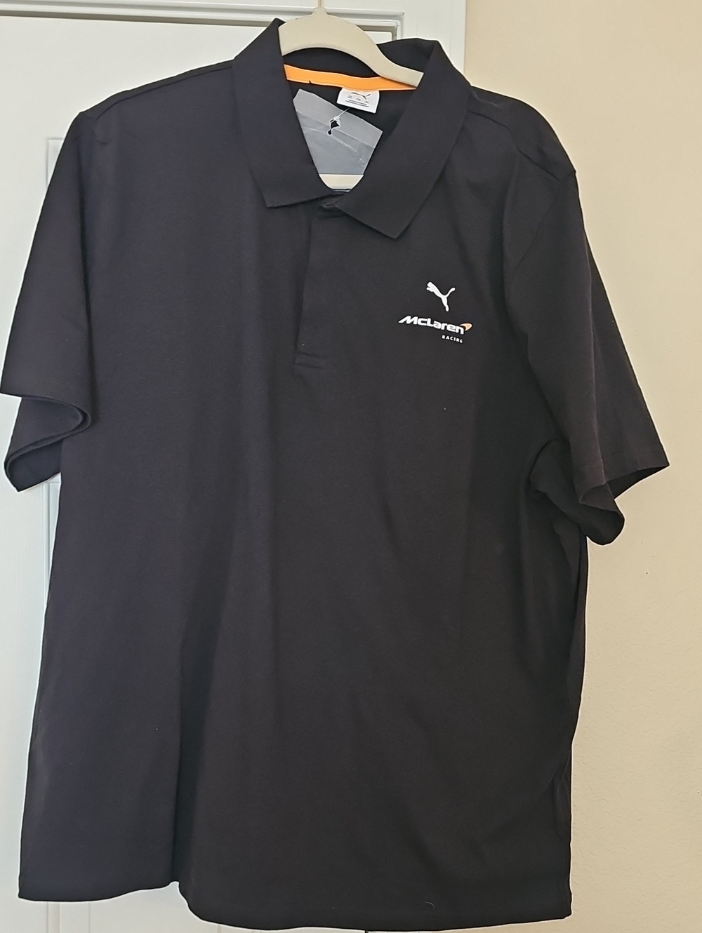 Puma Black Polo with White Puma & McLaren Logos